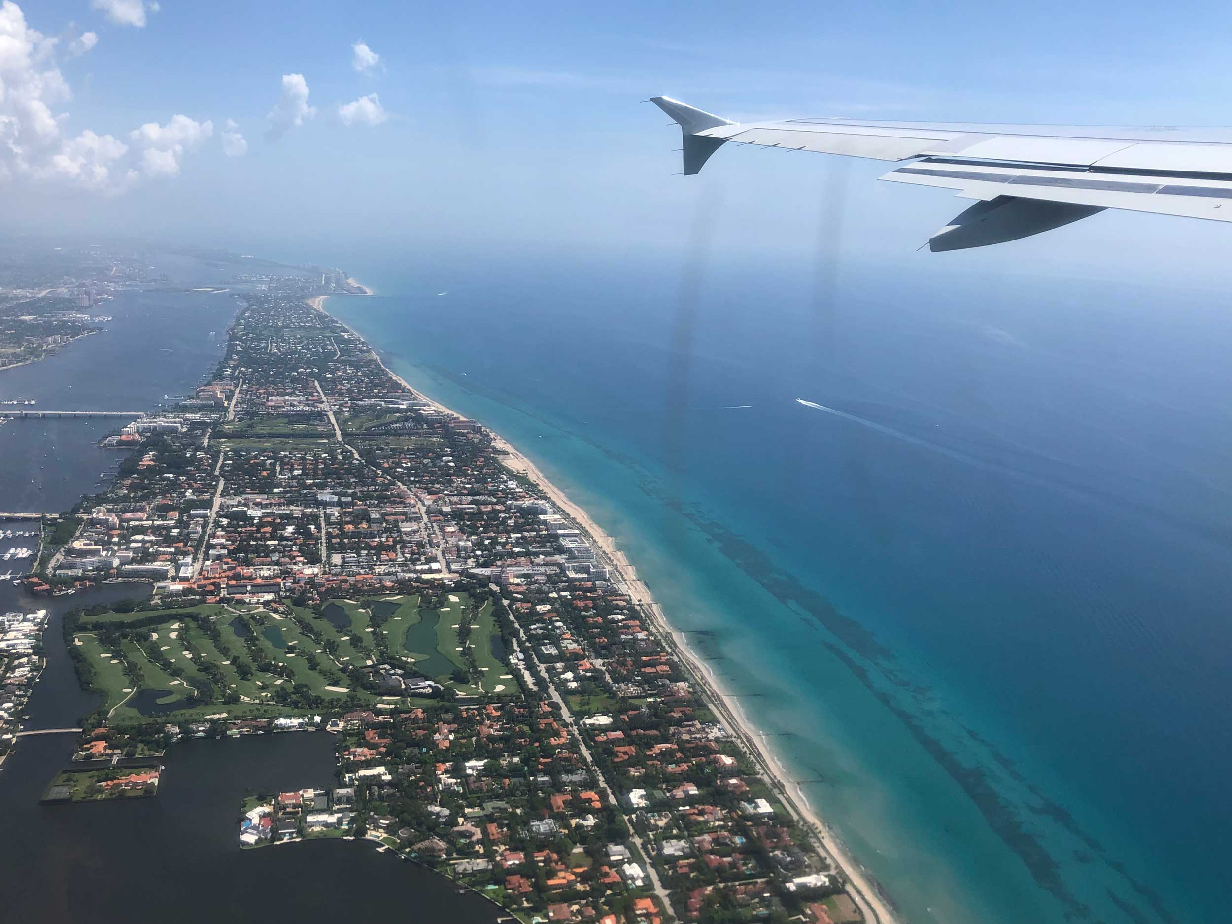 Palm Beach from the air